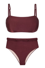 Załaduj obraz do przeglądarki galerii, Product Front: Rio De Sol Zestaw Bikini Set Barolo Bandeau-Reto Hotpants