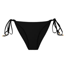 Załaduj obraz do przeglądarki galerii, Product Front: Rio De Sol Figi Bikini Bottom Touch-Black Cheeky-Tie