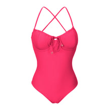 Załaduj obraz do przeglądarki galerii, Product Front: Rio De Sol Kostium Jednoczęściowy Dots-Virtual-Pink Julia