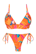 Załaduj obraz do przeglądarki galerii, Product Front: Rio De Sol Zestaw Bikini Set Orange-Bloom Tri-Cos Ibiza