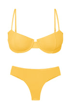 Załaduj obraz do przeglądarki galerii, Product Front: Rio De Sol Zestaw Bikini Set Malibu-Yellow Balconet Ciao