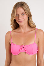 Załaduj obraz do przeglądarki galerii, Gallery: Rio De Sol Top Bikini Top Mtx-Ultrapink Balconet-Tie