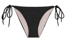 Załaduj obraz do przeglądarki galerii, Product Front: Rio De Sol Figi Bikini Bottom Shimmer-Black Ibiza-Rope