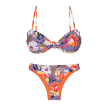Załaduj obraz do przeglądarki galerii, Product Front: Rio De Sol Zestaw Bikini Set Garden-Flower Bandeau-Joy Essential