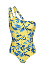 Załaduj obraz do przeglądarki galerii, Product Front: Rio De Sol Kostium Jednoczęściowy Lemon Flower One Shoulder