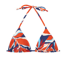 Załaduj obraz do przeglądarki galerii, Product Front: Rio De Sol Top Bikini Top Leaves Tri-Inv