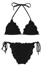 Załaduj obraz do przeglądarki galerii, Product Front: Rio De Sol Zestaw Bikini Set Dots-Black Frufru-Comfy