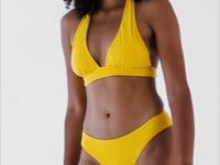 Załaduj i odtwarzaj film w przeglądarce Gallery, Video: Rio De Sol Top Bikini Top Sunflower Halter-Cos