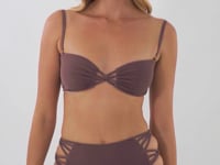 Załaduj i odtwarzaj film w przeglądarce Gallery, Video: Rio De Sol Zestaw Bikini Set Malibu-Ebano Bandeau-Iris Highwaist-Spin-Iris