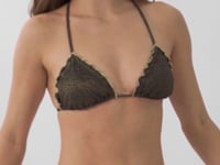 Załaduj i odtwarzaj film w przeglądarce Gallery, Video: Rio De Sol Top Bikini Top Radiante-Black Frufru