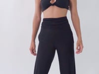 Załaduj i odtwarzaj film w przeglądarce Gallery, Video: Rio De Sol Spodnie Plażowe Black Pants Knot