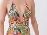 Załaduj i odtwarzaj film w przeglądarce Gallery, Video: Rio De Sol Kostium Jednoczęściowy Tropical New Vegas