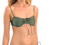 Załaduj i odtwarzaj film w przeglądarce Gallery, Video: Rio De Sol Zestaw Bikini Set Shimmer-Croco Balconet-Tie Cheeky-Tie-Gold