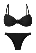 Załaduj obraz do przeglądarki galerii, Product Front: Rio De Sol Zestaw Bikini Set Bora-Black Bandeau-Joy Leblon