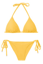 Załaduj obraz do przeglądarki galerii, Product Front: Rio De Sol Zestaw Bikini Set Malibu-Yellow Tri-Inv Cheeky-Tie