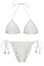 Załaduj obraz do przeglądarki galerii, Product Front: Rio De Sol Zestaw Bikini Set Shimmer-White Frufru
