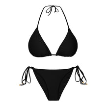 Załaduj obraz do przeglądarki galerii, Product Front: Rio De Sol Zestaw Bikini Set Touch-Black Tri-Inv Cheeky-Tie