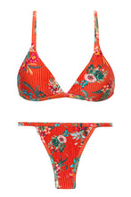 Załaduj obraz do przeglądarki galerii, Product Front: Rio De Sol Zestaw Bikini Set Wildflowers Tri-Fixo California