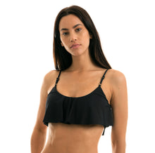 Załaduj obraz do przeglądarki galerii, Gallery: Rio De Sol Top Bikini Top Leopardo Black Babado