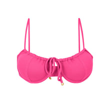Załaduj obraz do przeglądarki galerii, Product Front: Rio De Sol Top Bikini Top Mtx-Ultrapink Balconet-Tie