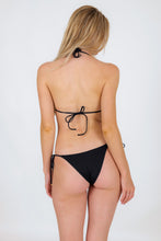 Załaduj obraz do przeglądarki galerii, Model Back: Rio De Sol Top Bikini Top Nero Tri-Inv