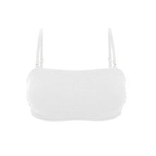 Załaduj obraz do przeglądarki galerii, Product Front: Rio De Sol Top Bikini Top Sand-White Bandeau-Reto