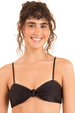 Załaduj obraz do przeglądarki galerii, Gallery: Rio De Sol Top Bikini Top Shimmer-Black Bandeau-Joy