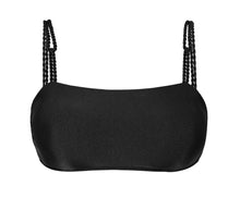 Załaduj obraz do przeglądarki galerii, Product Front: Rio De Sol Top Bikini Top Shimmer-Black Bandeau-Reto