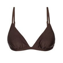 Załaduj obraz do przeglądarki galerii, Product Front: Rio De Sol Top Bikini Top Shimmer-Coffee Tri-Fixo