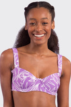 Załaduj obraz do przeglądarki galerii, Gallery: Rio De Sol Top Bikini Top Trail-Purple Amelia