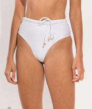 Załaduj obraz do przeglądarki galerii, Image 11: Rio De Sol Figi Bikini Bottom Shimmer-White Belted-High-Waist
