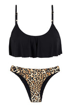Załaduj obraz do przeglądarki galerii, Product Front: Rio De Sol Zestaw Bikini Leopardo Black Babado
