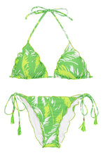 Załaduj obraz do przeglądarki galerii, Product Front: Rio De Sol Zestaw Bikini Set Green-Palms Frufru-Comfy
