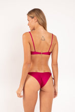 Załaduj obraz do przeglądarki galerii, Model Back: Rio De Sol Zestaw Bikini Set Shimmer-Desejo Balconet-Tie Cheeky-Tie-Gold
