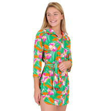 Załaduj obraz do przeglądarki galerii, Gallery: Rio De Sol Sukienki Koszulowe Green Bloom Chemise
