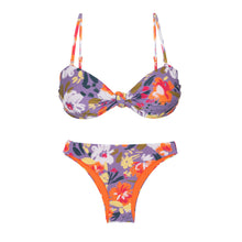 Załaduj obraz do przeglądarki galerii, Product Front: Rio De Sol Zestaw Bikini Set Garden-Flower Bandeau-Joy Essential
