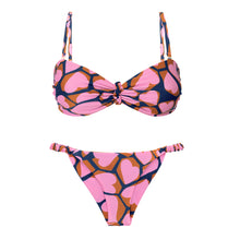 Załaduj obraz do przeglądarki galerii, Product Front: Rio De Sol Zestaw Bikini Set Amore-Pink Bandeau-Crispy Cheeky-Crispy
