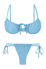 Załaduj obraz do przeglądarki galerii, Product Front: Rio De Sol Zestaw Bikini Set Dots-Sky Balconet-Tie Pipa
