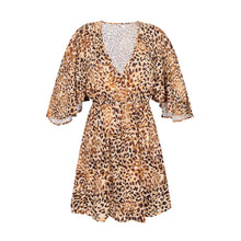 Załaduj obraz do przeglądarki galerii, Product Front: Rio De Sol Mini Dress Leopard Mini Dress
