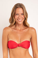 Załaduj obraz do przeglądarki galerii, Gallery: Rio De Sol Top Bikini Top Microfibra-Chic-Red Bandeau-Joy
