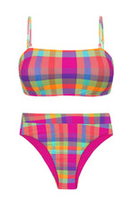 Załaduj obraz do przeglądarki galerii, Product Front: Rio De Sol Zestaw Bikini Set Tulip-Garden Bandeau-Reto Hotpant-Cos
