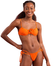Załaduj obraz do przeglądarki galerii, Gallery: Rio De Sol Zestaw Bikini Set Dots-Orange Balconet-Tie Pipa
