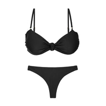 Załaduj obraz do przeglądarki galerii, Product Front: Rio De Sol Zestaw Bikini Set Touch-Black Bandeau-Joy Mia
