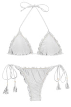 Załaduj obraz do przeglądarki galerii, Product Front: Rio De Sol Zestaw Bikini Set Shimmer-White Frufru-Fio

