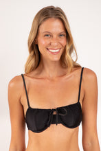 Załaduj obraz do przeglądarki galerii, Gallery: Rio De Sol Top Bikini Top Shimmer-Black Balconet-Tie
