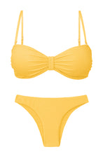 Załaduj obraz do przeglądarki galerii, Product Front: Rio De Sol Zestaw Bikini Set Malibu-Yellow Bandeau-Duo Essential
