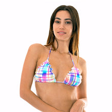 Załaduj obraz do przeglądarki galerii, Model Front: Rio De Sol Top Bikini Soutien Plaid Frufru
