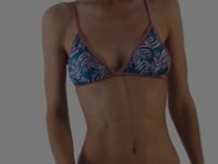 Załaduj i odtwarzaj film w przeglądarce Gallery, Video: Rio De Sol Top Bikini Top Palms-Blue Tri-Fixo
