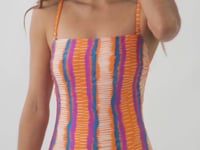 Załaduj i odtwarzaj film w przeglądarce Gallery, Video: Rio De Sol Kostium Jednoczęściowy Stripes Cleo
