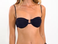 Załaduj i odtwarzaj film w przeglądarce Gallery, Video: Rio De Sol Figi Bikini Bottom Malibu-Black Cheeky-Tie
